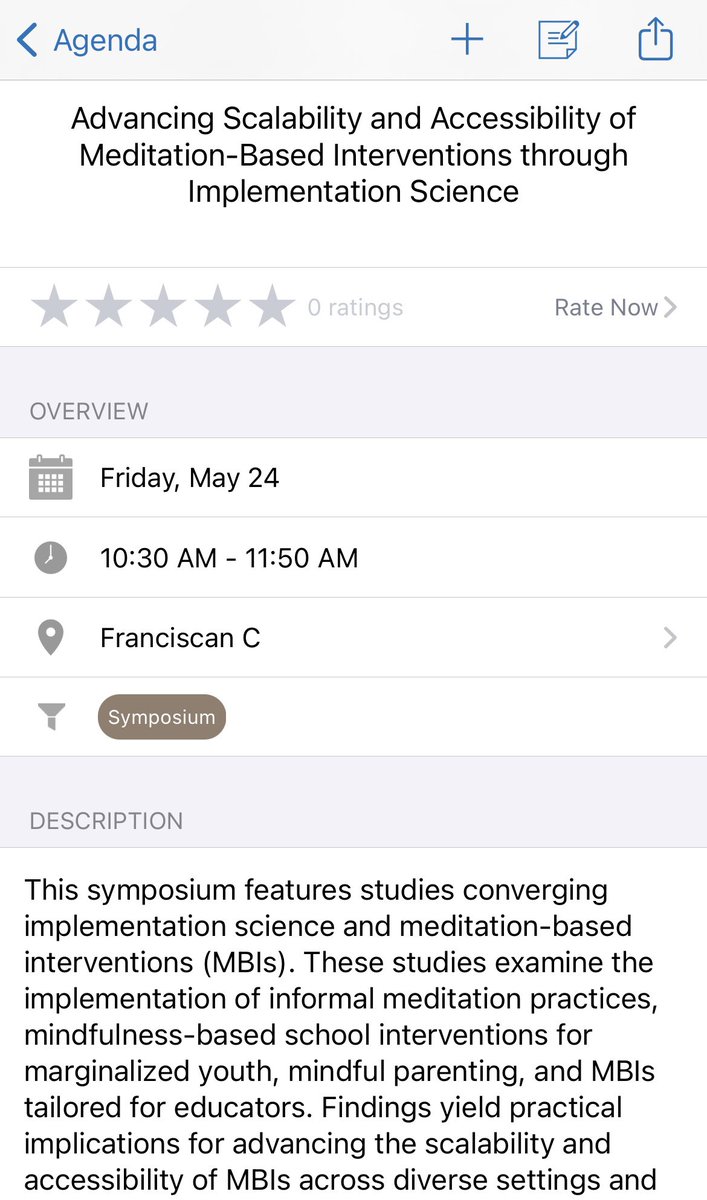 APS annual convention <a href="/PsychScience/">Association for Psychological Science</a> is just one week away! ⏳Join us at our symposium on the implementation of meditation-based interventions in diverse settings and populations!

#aps2024 #aps24sf #mindfulness #meditation #implementation #scalability #accessibility #equity