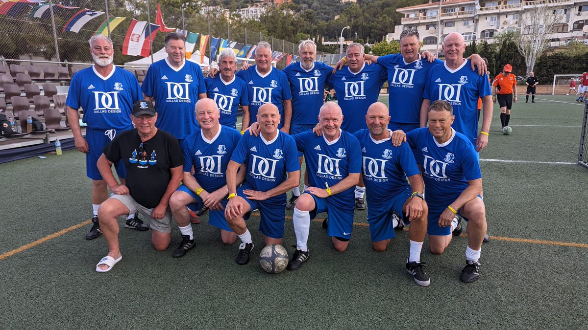 Over 60s into the semis! 💙👏🏻

Our over 60s side currently out in Spain were victorious in their quarter final, with their semi final fixture being held tomorrow. 

Big thanks to Lydia at Dallas Designs for the fabulous sponsorship! 🤝🏼

#HallamFC