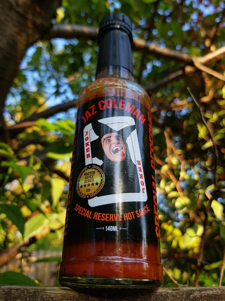 #NowEating Jaz Coleman Hot Sauce 🃏🔥 Very good indeed! #JazColeman #KillingJoke