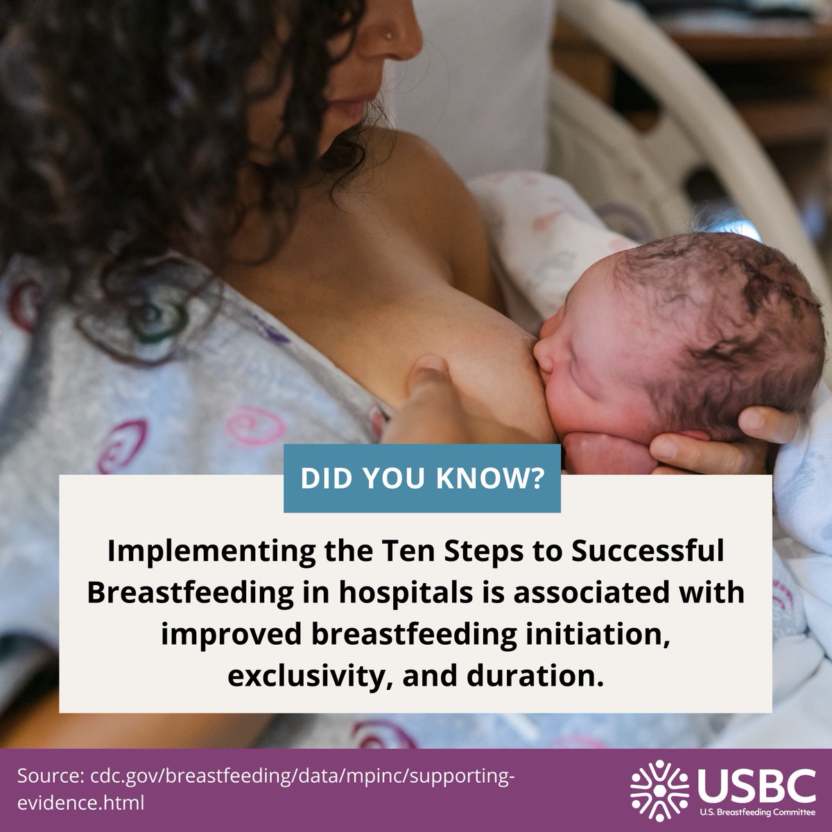 The Baby-Friendly Hospital Initiative created the Ten Steps as a package of policies and procedures for hospitals that is consistent with national and international recommendations on optimal infant feeding practices. bit.ly/3QU6O2r #MaternityCare #Breastfeeding #BFHI