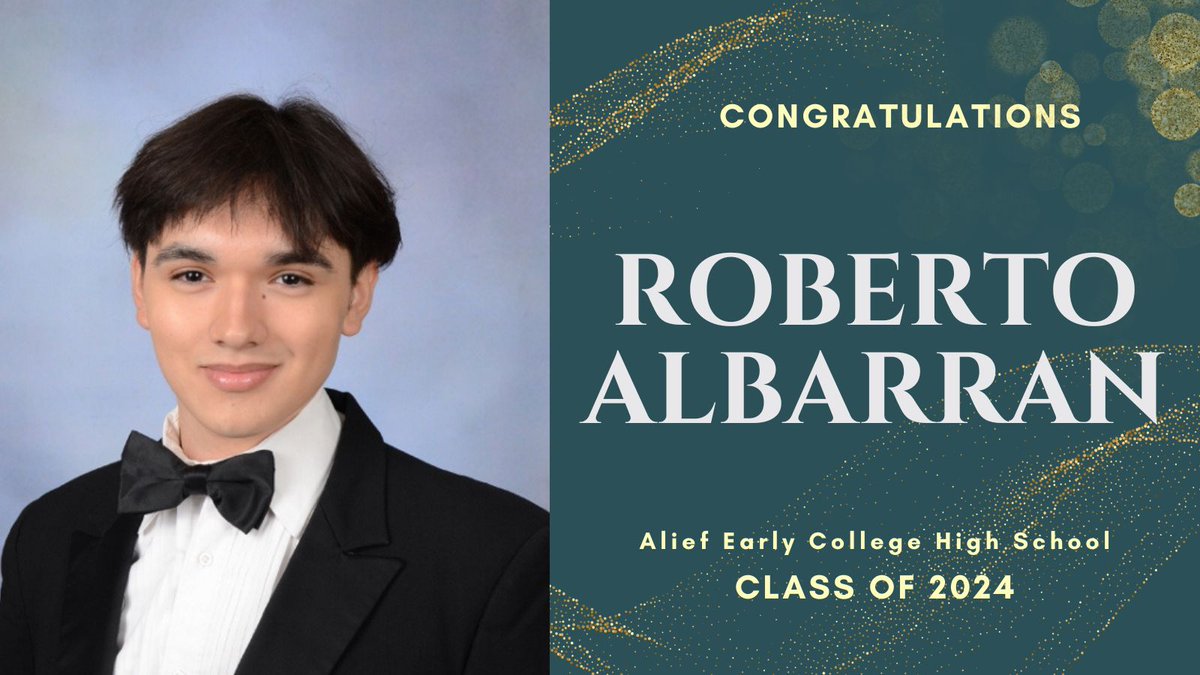 Recognizing Roberto Albarran for our #aechsseniorspotlight. Roberto will attend University of Houston to study Business Accounting. Congratulations, Roberto!