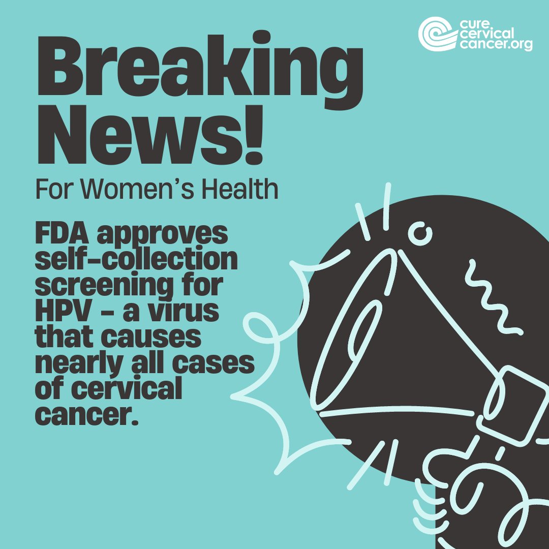 The FDA has approved the use of HPV self-collection for cervical cancer screening in the U.S.
This development offers a more convenient and comfortable screening option, marking a significant step forward in the effort to eradicate cervical cancer. 
#cervicalcancer #womenshealth