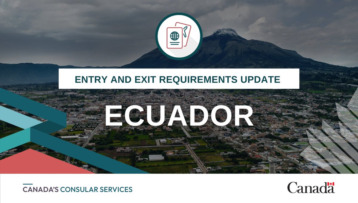 Foreigners entering #Ecuador through land or river borders from #Peru or #Colombia must present a criminal record check. For more details, including applying for an exception, consult: ow.ly/Cv9H50RKjSp