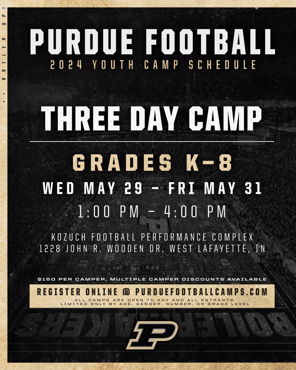 Come work with the best in the business! 🏈🏕️ 🔗 | purduefootballcamps.com