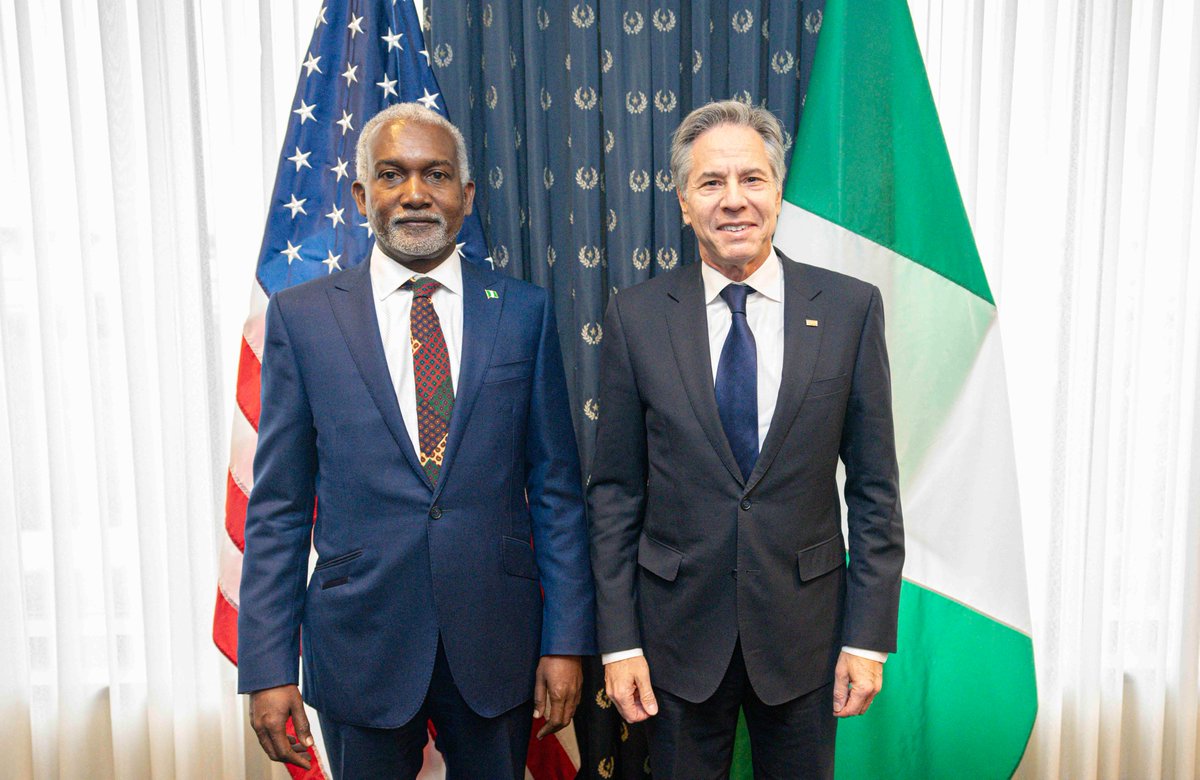 Met with Nigerian Foreign Minister @YusufTuggar today to discuss the importance of the U.S.-Nigeria partnership. I look forward to making progress on shared goals to strengthen the prosperity and security of both our nations.