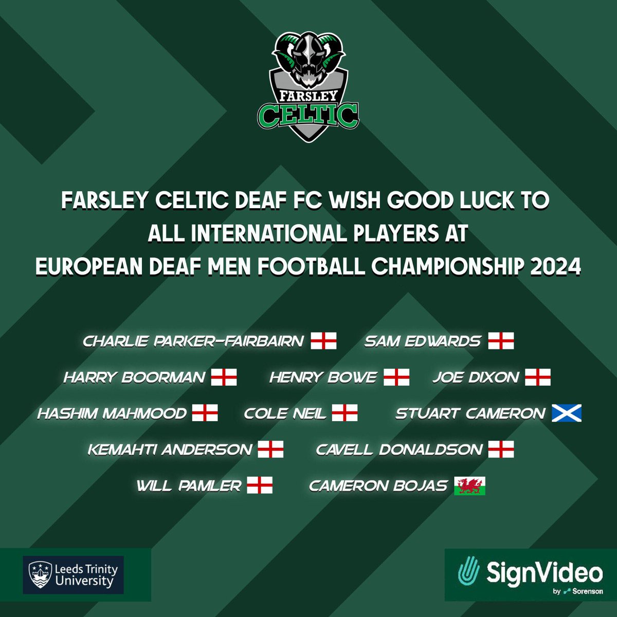 GOOD LUCK LADS! We are very proud of our boys who will be setting off on their adventures this weekend! 12 of our players are representing their countries! We have come so far in the last few years. We wish you all the best! 💚💚💚💚💚💚💚💚💚💚💚💚 🏴󠁧󠁢󠁳󠁣󠁴󠁿🏴󠁧󠁢󠁷󠁬󠁳󠁿🏴󠁧󠁢󠁥󠁮󠁧󠁿🏴󠁧󠁢󠁥󠁮󠁧󠁿🏴󠁧󠁢󠁥󠁮󠁧󠁿🏴󠁧󠁢󠁥󠁮󠁧󠁿🏴󠁧󠁢󠁥󠁮󠁧󠁿🏴󠁧󠁢󠁥󠁮󠁧󠁿🏴󠁧󠁢󠁥󠁮󠁧󠁿🏴󠁧󠁢󠁥󠁮󠁧󠁿🏴󠁧󠁢󠁥󠁮󠁧󠁿🏴󠁧󠁢󠁥󠁮󠁧󠁿