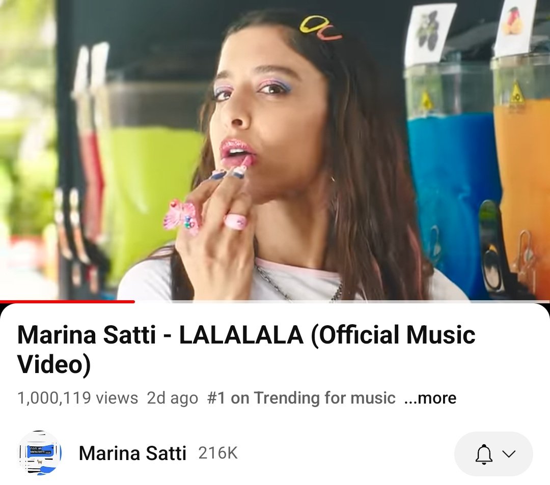 MARINA SATTI JUST PASSED 1 MILLION VIEWS ON HER NEW VIDEO CLIP