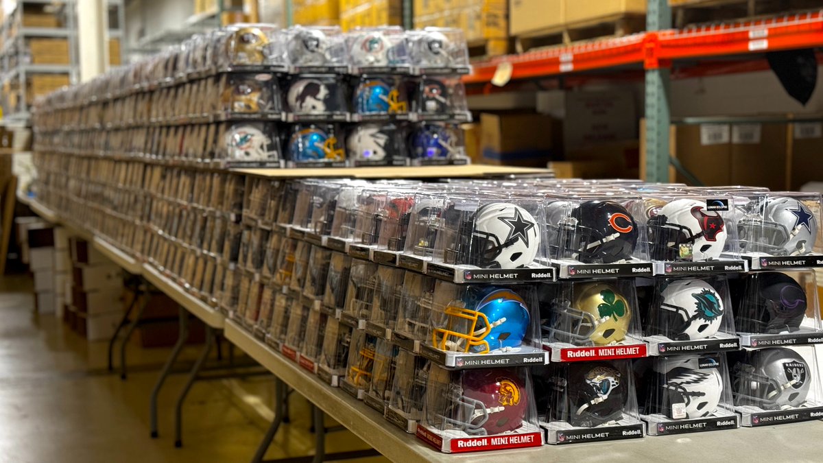 What does 1,300 autographed mini helmets look like? Like this 👀👇