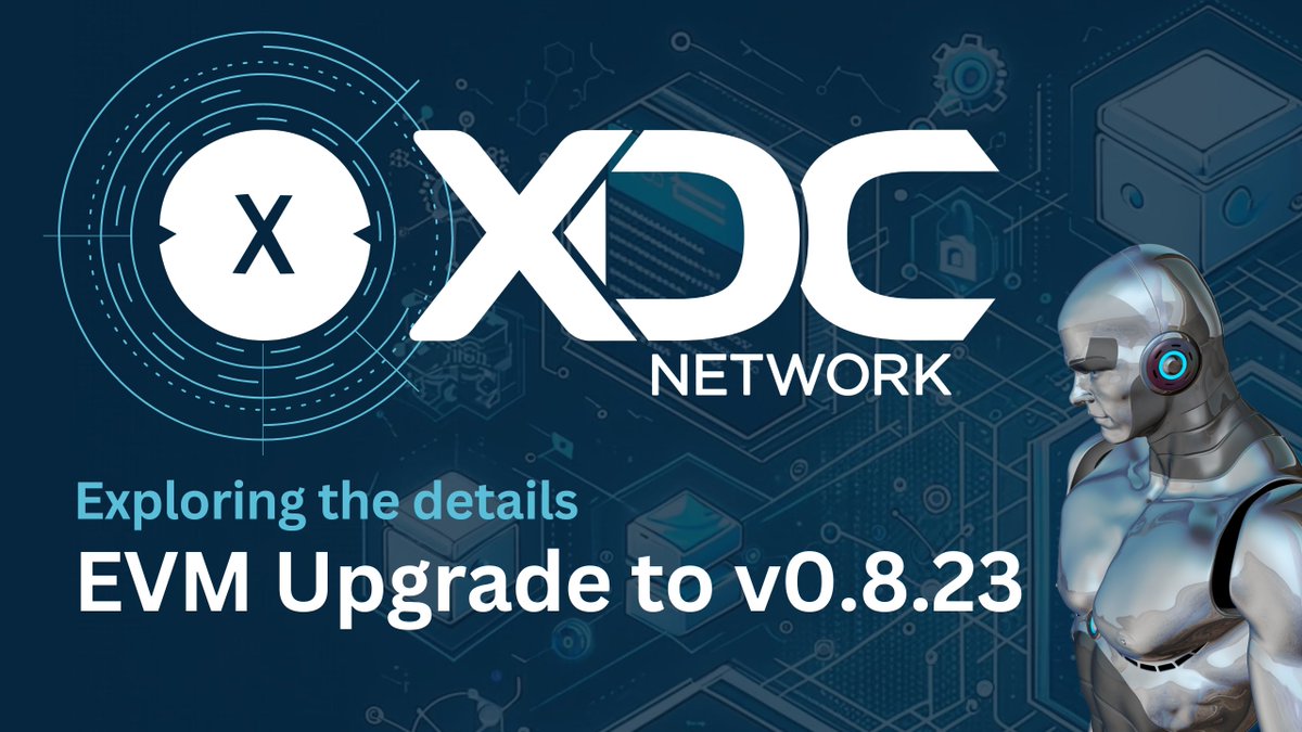 The @XinFin_Official team will be releasing version 1.6.0 of the XDPoSChain on block number 76321000, with a Target Date of June 19, 2024 This upgrade brings several significant updates with the most notable being the upgrade to the Ethereum Virtual Machine (EVM) version 0.8.23.