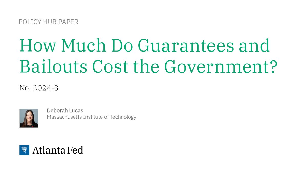 Governments in advanced economies absorb a large and growing share of aggregate credit risk, and that share has grown over time. This Policy Hub article explores the cost of government guarantees and bailouts. atlfed.org/44KKA8U