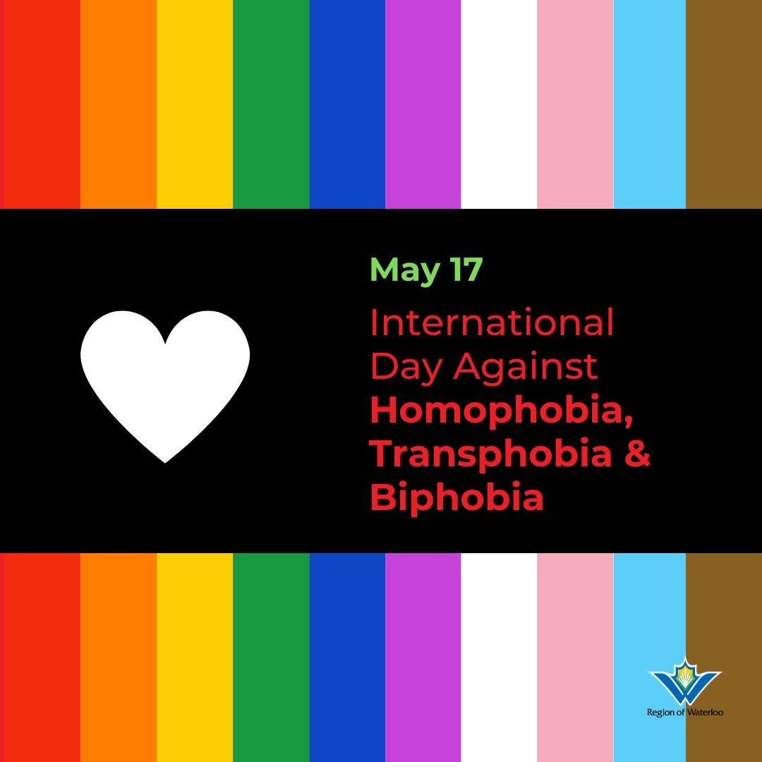 We know that Homophobia, Transphobia, and Biphobia are still issues around the world and in #WatReg. We support 2SLGBTQIA+ people's right to equality, dignity, and a life free from violence, prejudice, and discrimination. Learn how to get involved: may17.org/get-involved/