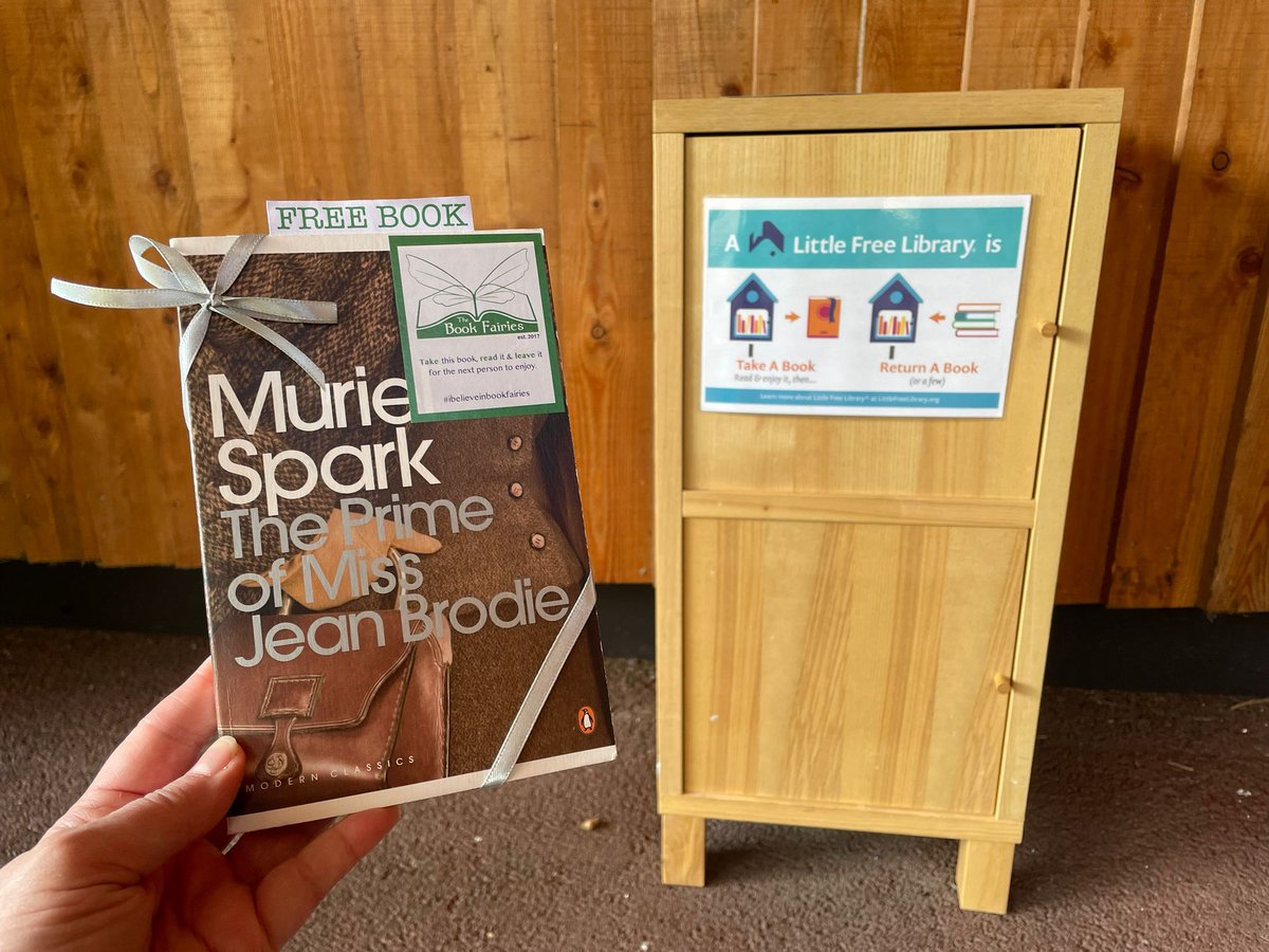 This week we are celebrating Little Free Library Week by sharing books by #Edinburgh authors in some of the little libraries around the city. Today a pre-loved copy of The Prime of Miss Jean Brodie was left in the Botanics #Ibelieveinbookfairies #lflweek
