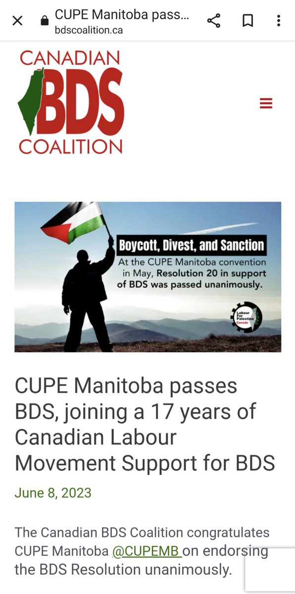 @vcmancinelli @globeandmail Right across the nation CUPE has become dominated by antizionists & antisemites. The union can't be trusted to serve the Jewish community without bias. They should be decertified disbanded & replaced