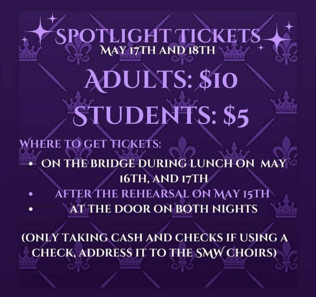 Spotlight Spectacular tonight!!! Be sure not to miss this Royal experience. Tickets are being sold at the door! <a href="/SMWestOffice/">SM West Office</a>