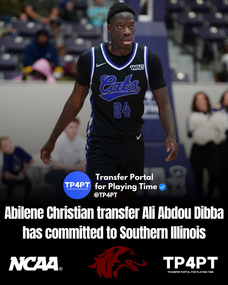 TP Commit: Abilene Christian transfer Ali Abdou Dibba has committed to SIU. He averaged 15.5 points, 4.5 boards, and 1.2 assists in 31 games for the Wildcats this past season on his way to All-WAC honors. #TP4PT #TransferPortal