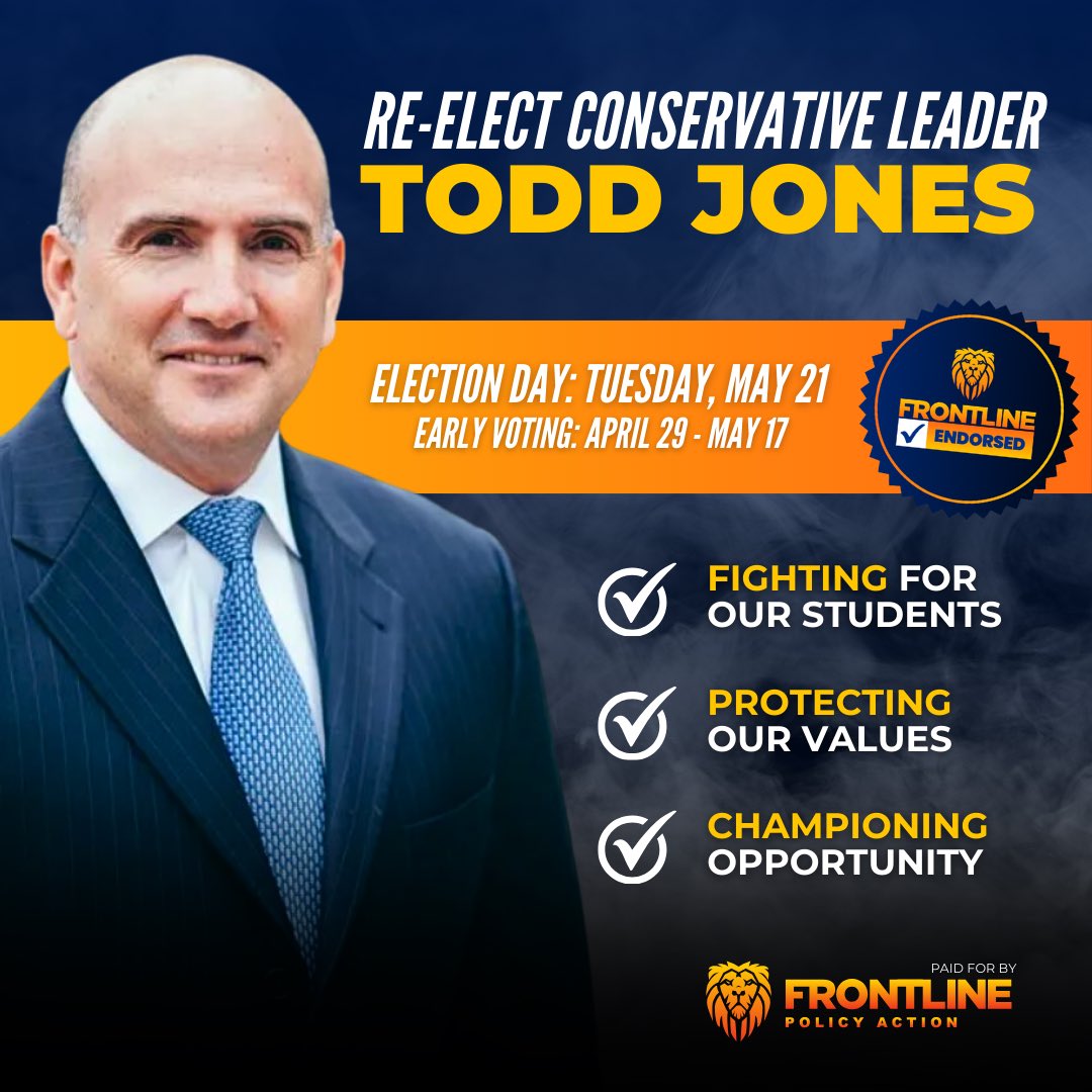 ‼️ Re-Elect a True Conservative Champion! Rep. @turntotodd is a pillar of strength in our fight to protect and advance the values we hold dear. His unwavering dedication has been crucial in securing unprecedented educational opportunities for the children of our state. A