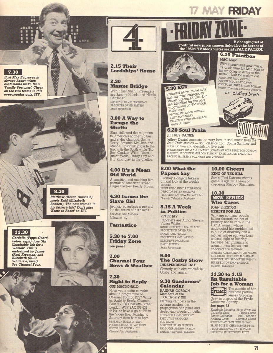 TV1985: Here's what was on TV on this day in 1985 (Friday) 17 May 1985. Any favourites / memories here?