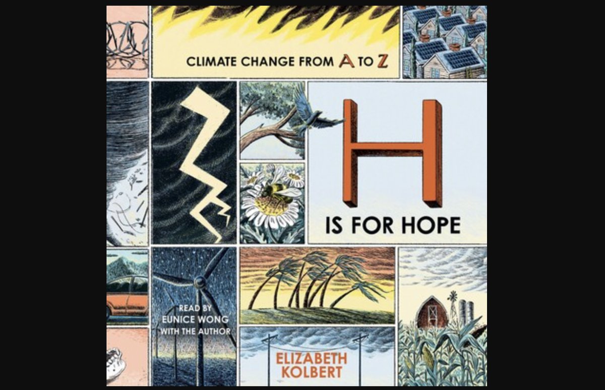 A book about climate change that's sort of like a children’s book – and amazingly, given the topic, fun to read – @ElizKolbert on 'H is for Hope: Climate Change from A to Z' – on @thenation podcast w/ @JonWiener1 bit.ly/3UMgfCj @SimonBooks