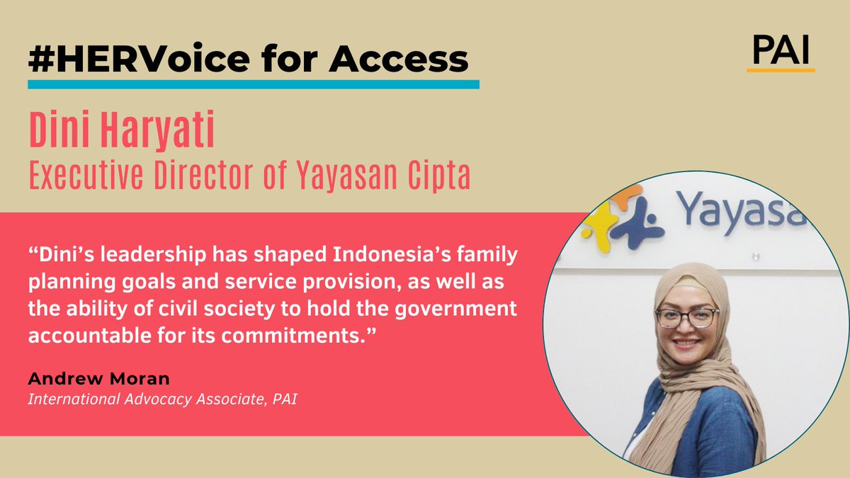 Dini Haryati, executive director of @Cipta_Indonesia, uses #HERVoice to shape Indonesia’s #FamilyPlanning goals and service provision and the ability of civil society to hold the government accountable for its commitments. We thank you for your leadership! bit.ly/PAIHerVoice