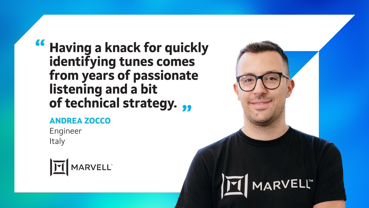 As an engineer at Marvell, Andrea Zocco's entertaining side brings a unique perspective to his job. Whether he's analyzing a digital design simulation for a chip or recalling song lyrics, Andrea can think on his feet and engage with an audience. mrvl.co/4dDYPjX