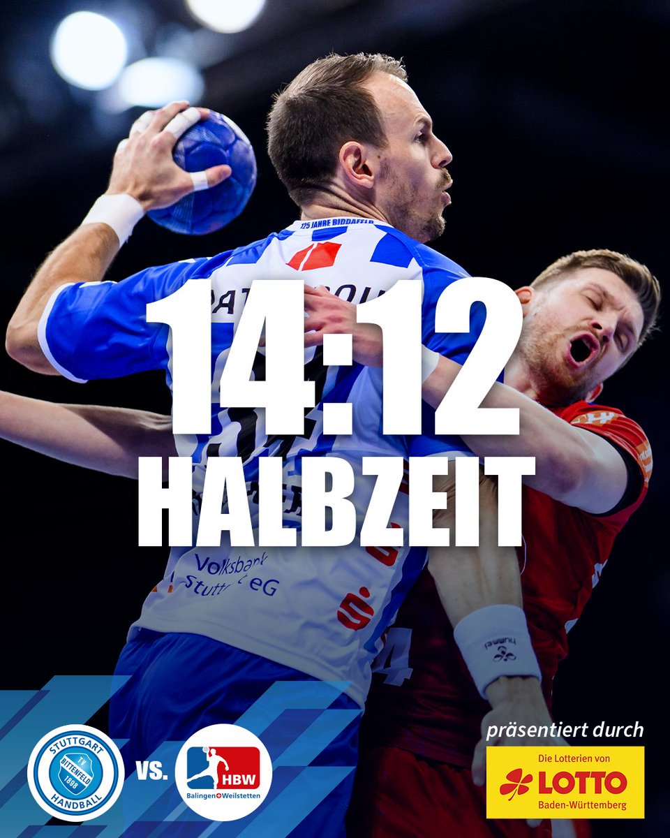 Bis hierhin kein schönes, aber ein intensives Spiel. Zur ⏸️ steht es 14:12 im Derby.
Lasst euch die zwei Punkte nicht nehmen, WILD BOYS! Immer weiter!! 🔥

#gostuttgart #tvbstuttgart #wildboys