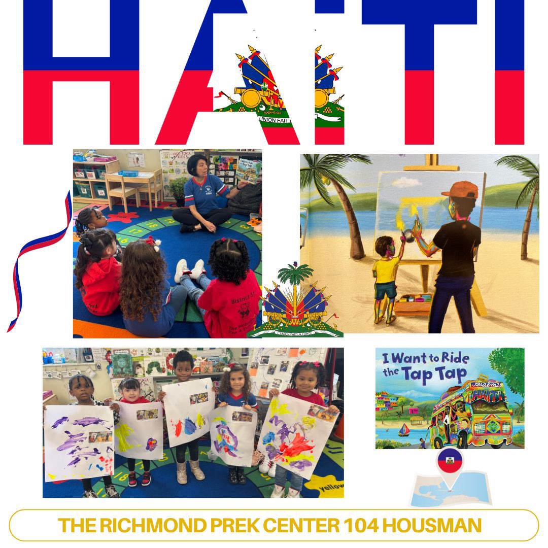 We celebrated #haitianheritagemonth at #104housmanave by reading I Want to Ride the Tap Tap and then creating our own @TheRichmondPrek @EdeleWilliams @CSD31SI @CChavezD31 @DrMarionWilson @DOEChancellor