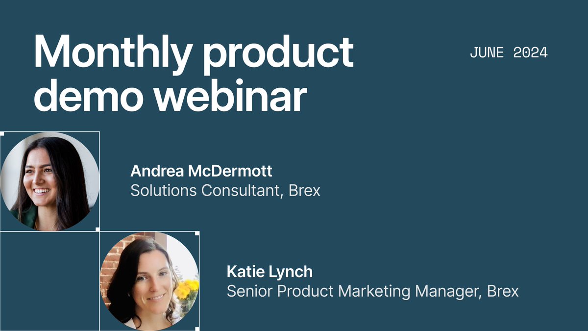 Join us June 5th for our Monthly Product Demo Webinar, a recurring series that provides a hands-on look at how to best use Brex. In just 25 mins, you'll get an interactive overview of our latest features that can help you maximize growth & optimize spend. bit.ly/3QP6SAE