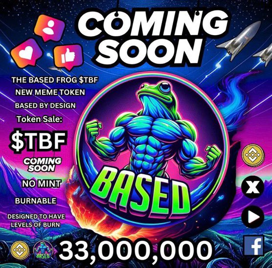 SKCOMMUNITY_ANN's tweet photo. 🐸"THE BASED FROG $TBF"🚀.
Leapfrog into the future of finance.
Bringing laughter and profit together, we're the coolest coin in the swamp. Join our ribbiting journey to financial freedom, one meme at a time. #BasedFrog
🚀COUNTING DOWN ⏰ 🌒
Get ready for some ribbitting adventures and massive gains! 💰
Website -
https://t.co/S5Zhu7R5z5
Facebook-
https://t.co/XJwL9hf1bf