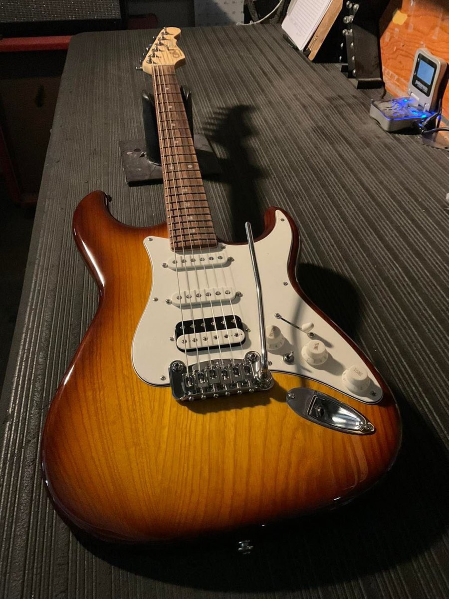 Legacy HSS in Old School Tobacco Sunburst over swamp ash, 3-ply parchment guard, hard rock maple neck with Caribbean rosewood fingerboard, Vintage Tint Satin finish. Built for G&L Premier Dealer All Things Music in Valley Center, California. #AllThingsMusic #AllThingsMusicvc