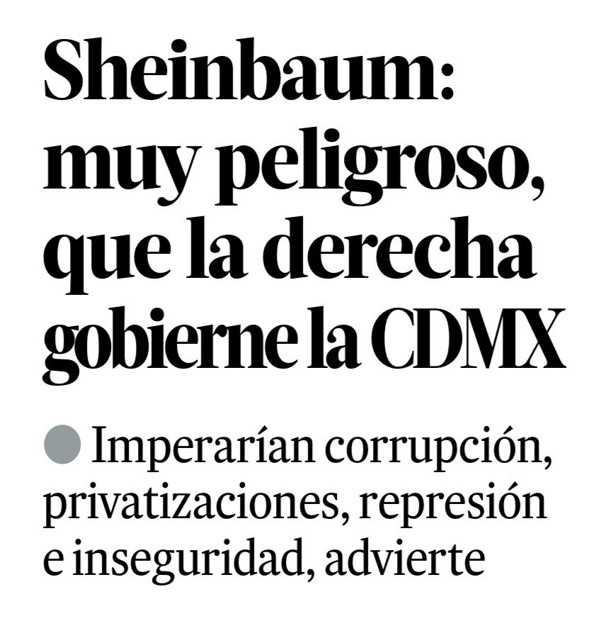 Saben que ya perdieron la CDMX. 
Después de casi 3 décadas, y tras el desastre de gobierno de Sheinbaum,, la “izquierda” perderá la capital del país.