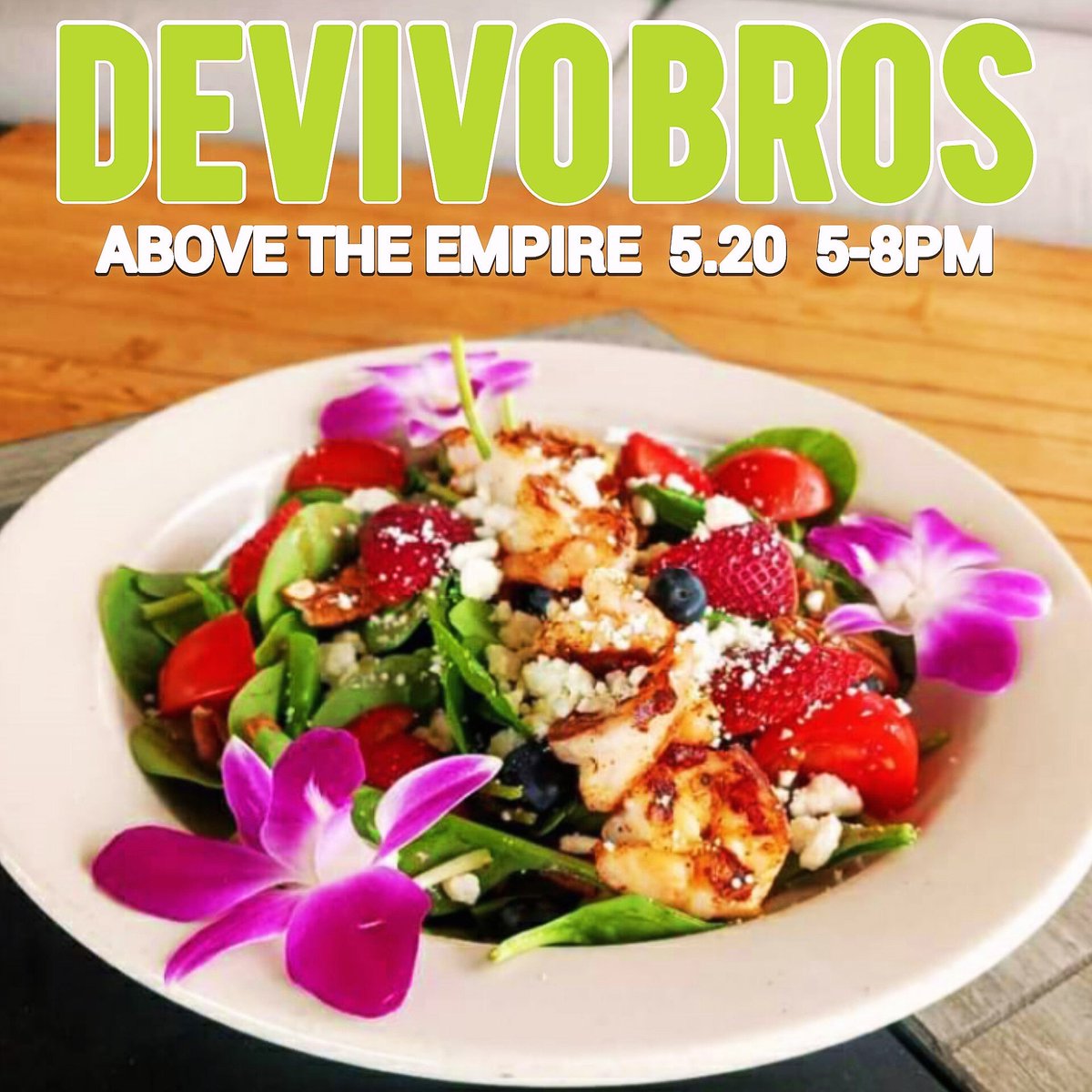 🍽 DeVivo Bros Eatery
🎸 Above the Empire
📅 Mon 5.20
🕝 5-8PM
🌎 #abovetheempire

#KellerTX #NorthTexas #Texas #DFW #FortWorth #FortWorthTX #Dallas #DallasTX #ArlingtonTX #restaurant #italianfood #italian #eatery #acoustic #popmusic #classicrock #jazz #guitar #art #music