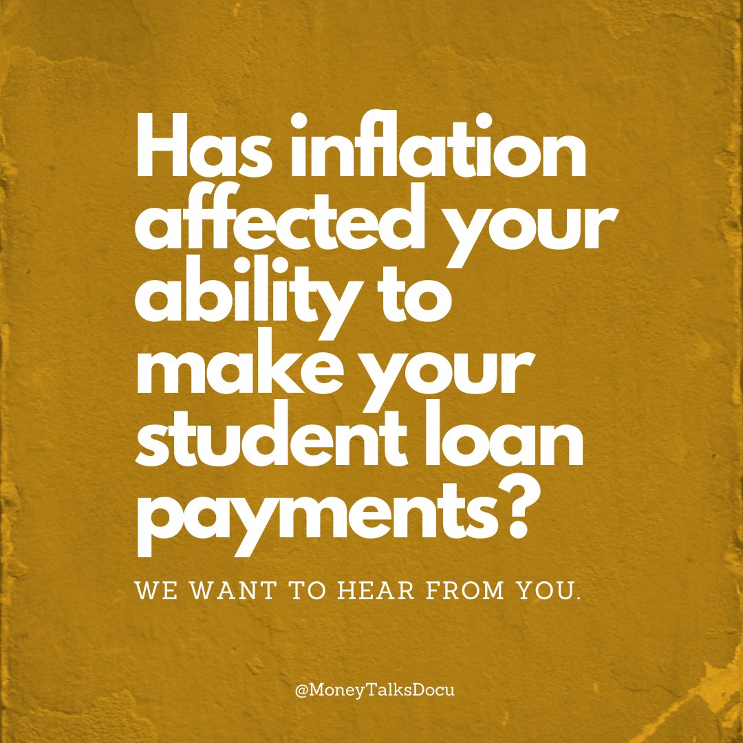 Has inflation affected your ability to make your student loan payments? Share your experience in a comment below in our documentary's student loan questionnaire at s.surveyplanet.com/83hnymhy #cancelstudentloans #cancelstudentdebt #biden #education #graduation