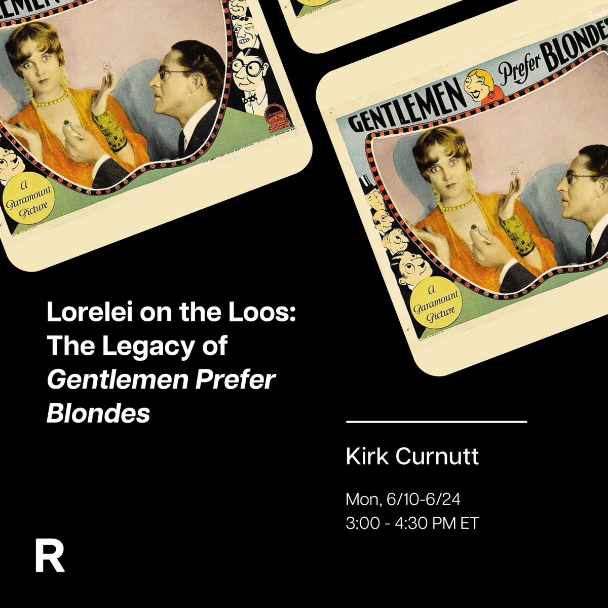 First published in 1925, Gentlemen Prefer Blondes was a bestseller in thirteen languages. Join @KirkCurnutt as he reveals the ins and outs of Anita Loos’ masterpiece of comedy and why it has lived on a life of its own. Sign up: hubs.la/Q02xBMbD0

#flappers #jazzage #books