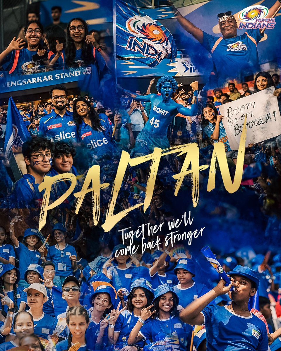 𝑶𝒏𝒆 𝑪𝒊𝒕𝒚. 𝑶𝒏𝒆 𝒉𝒆𝒂𝒓𝒕𝒃𝒆𝒂𝒕. 💙 Thank you for your love and support this season, Paltan. It was a tough one but just like this city, we will come back stronger. #MumbaiMeriJaan #MumbaiIndians