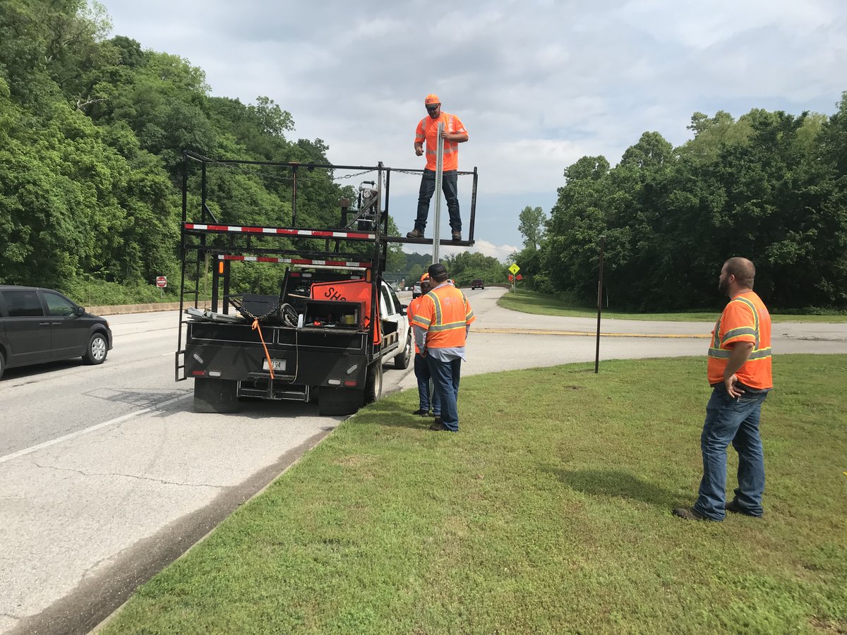 After part of a trail near Hwy 71 in Bella Vista got washed out, pedestrians & cyclists began using Hwy 71 as a detour. To increase safety along the highway, ARDOT sign crews volunteered to come in on their day off to install additional signage. Thank you, Benton County crews!
