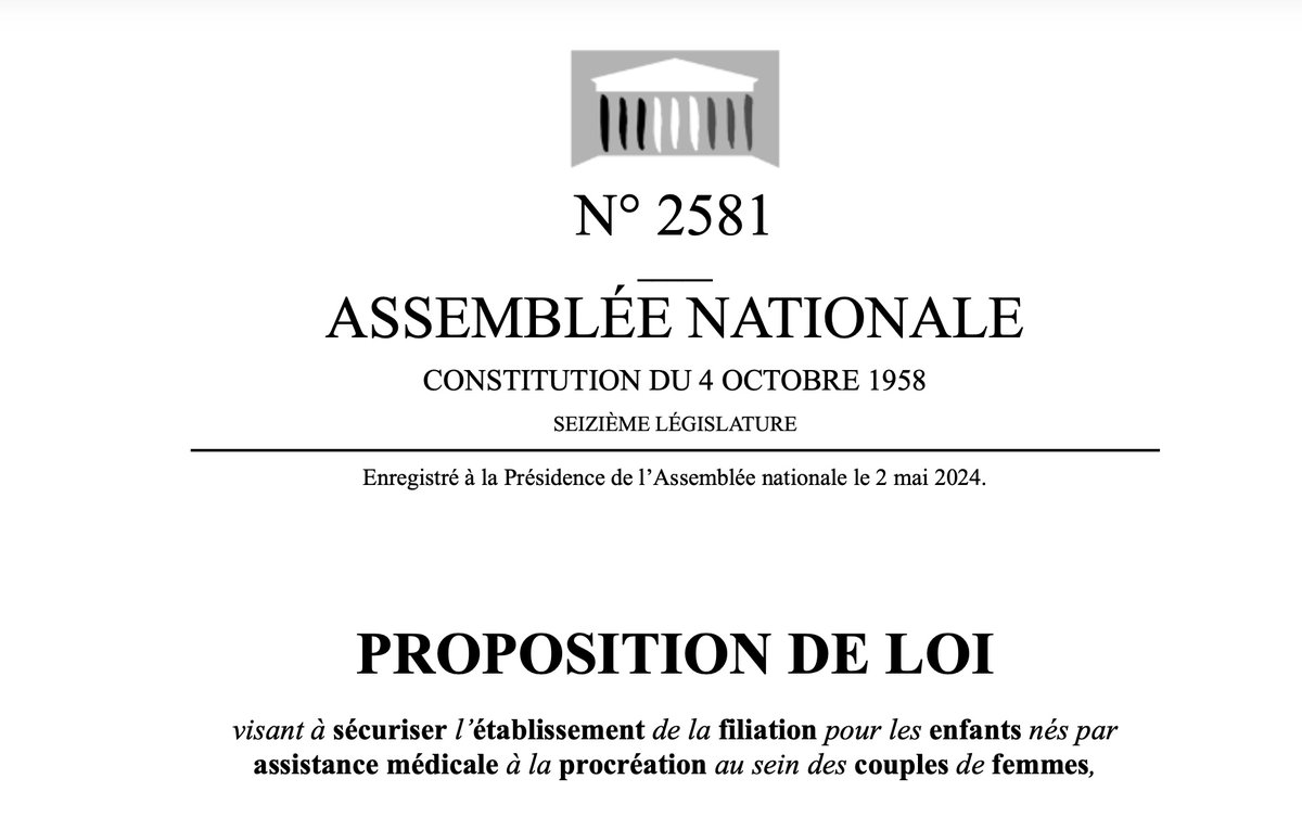 En ce jour de célébration des droits des personnes #LGBT+, je vous invite à redécouvrir la proposition de loi que nous portons avec plusieurs collègues pour garantir une double filiation à tous les enfants nés par #PMA au sein des couples de femmes. ▶️ assemblee-nationale.fr/dyn/16/textes/…