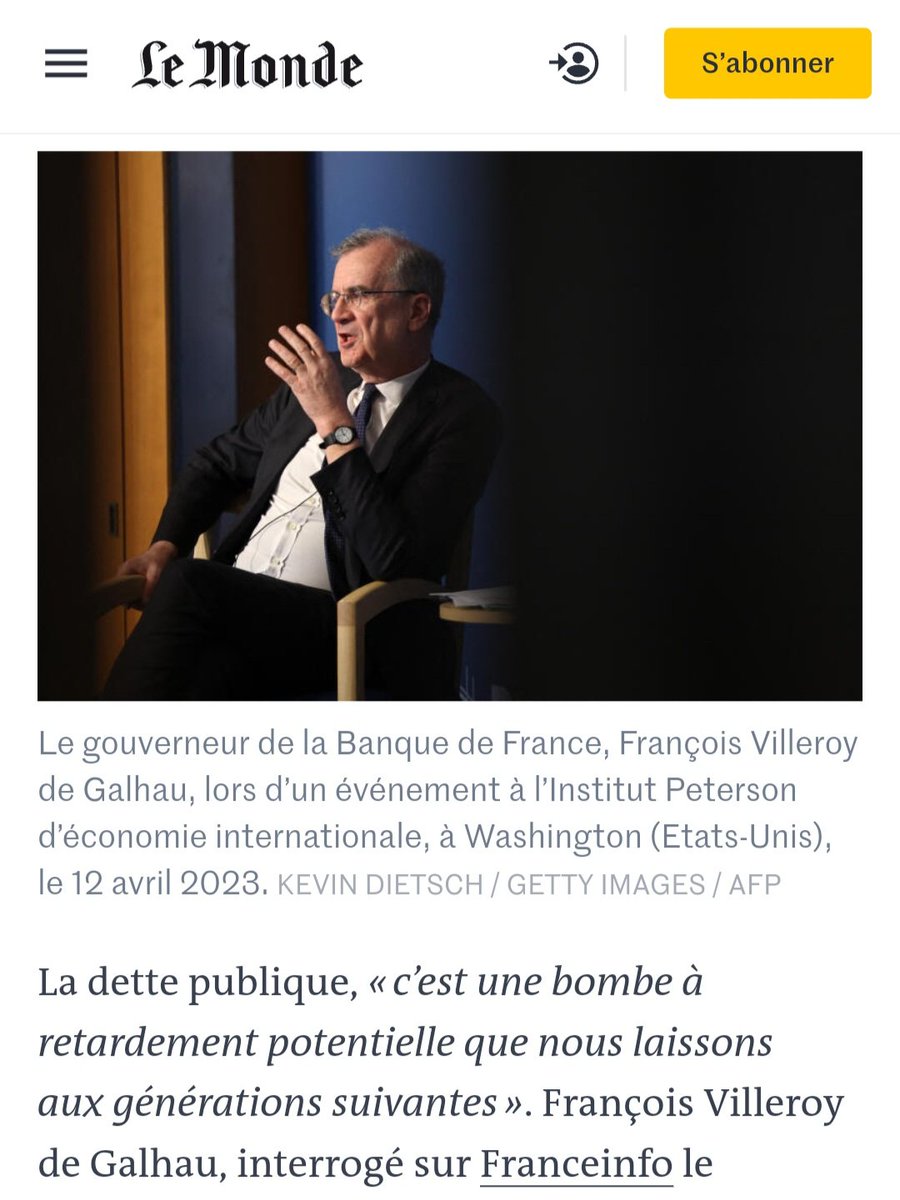 Apparemment l'austérité et la rigueur sont réservés aux gueux...

N'est-ce pas François Villeroy de Galhau? 

Mais le scandale n'est-il pas que sa bru (Noémie d'Angervile)  soit associé-gérante chez #RothschildandCo ? 

@lemondefr vous pouvez aussi enquêter sur ça...