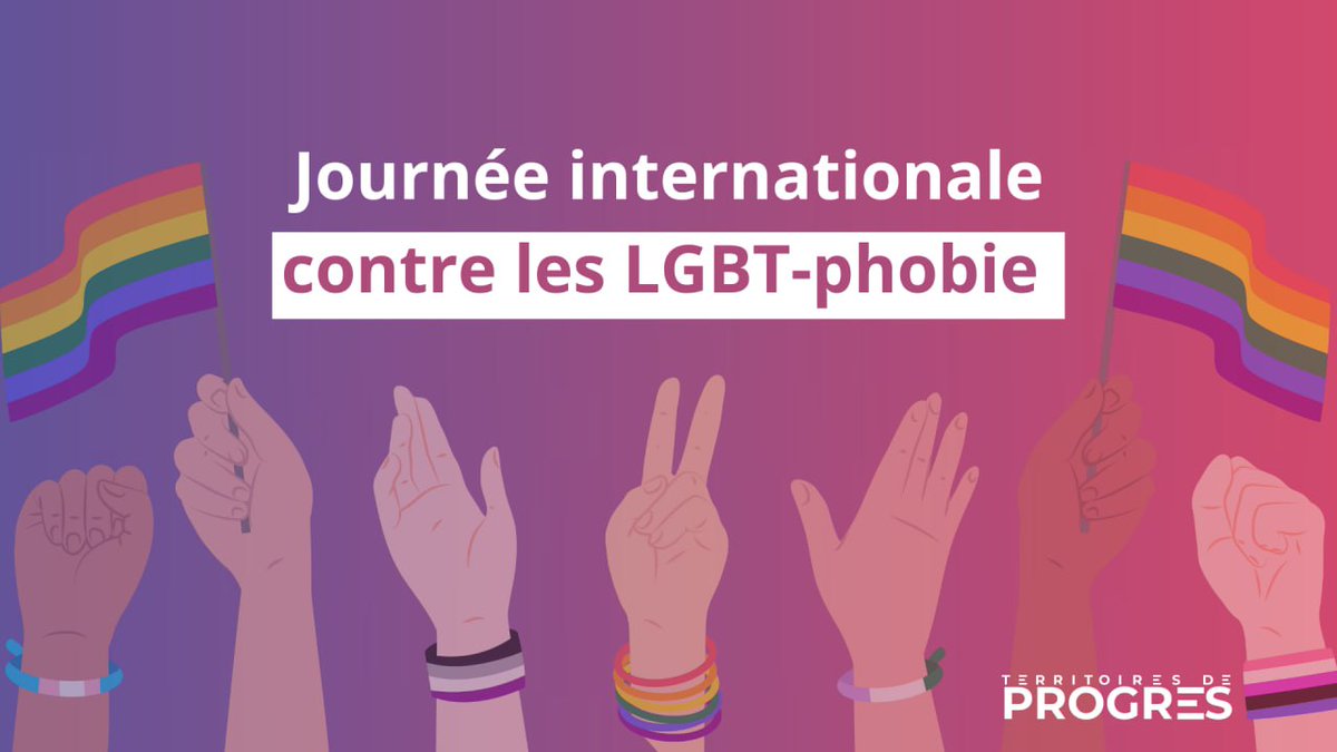 En cette journée internationale contre les LGBT-phobie, continuons à combattre la haine et les discriminations subies par les personnes LGBT+ en France et dans le monde 🏳️‍🌈