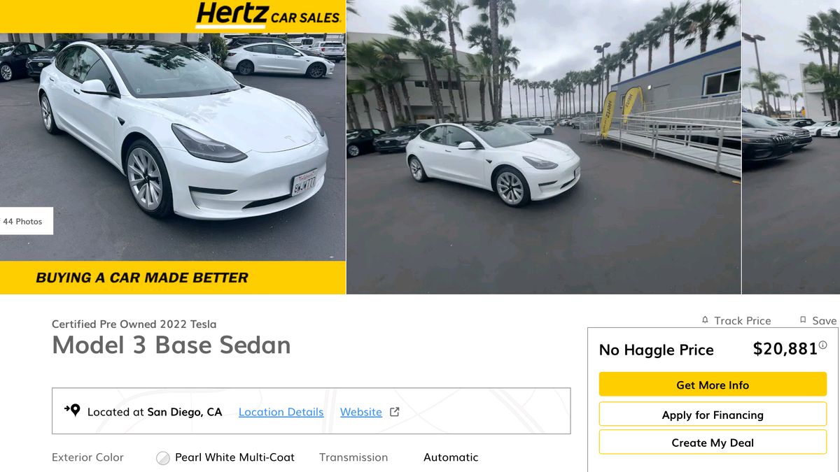 Gizmodo: The Big Problem With Hertz's Used Teslas It turns out buying a cheap #EV that used to be a rental car isn’t the best idea #technology buff.ly/3yhaxAD