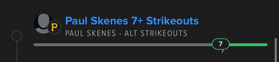 Skenes had struck out every batter so far

7/7

HOLY

Shit