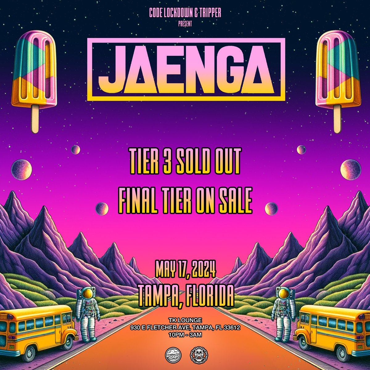 GET READY TAMPA 🎉 Tonight’s show is 95% SOLD OUT! Very limited FINAL TIER tix remain… Secure your tix sooner rather than later, or it may be too late! See you at 10pm 🥳