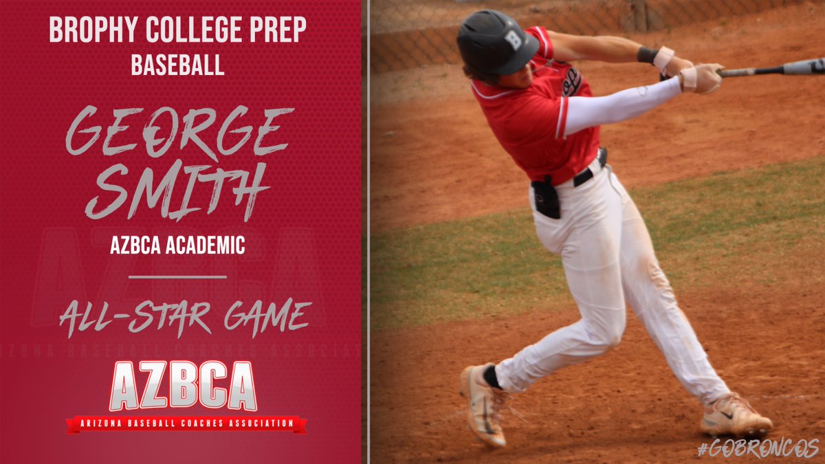 BASEBALL / Seniors Johnny Casale and Jack Meissner will play in the @AZBCA2020 6A Conference All-Star game, while  Charlie Hazen and George Smith will play in the Academic All-Star game. The games will be played at Goodyear Stadium on May 26. Release: brophyprep.org/news-detail?pk…