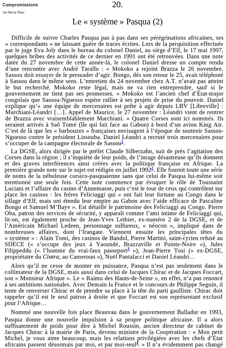 #CeJourLà 17 mai 1997 est le jour de la chute de Mobutu au Zaïre (RDC). Mais aussi de la perquisition menée par Eva Joly au siège d'Elf, qui nous permet d'éclairer un peu le rôle de Pasqua comme spécialiste en barbouzeries (notamment au Congo-Brazzaville) sous Balladur.
