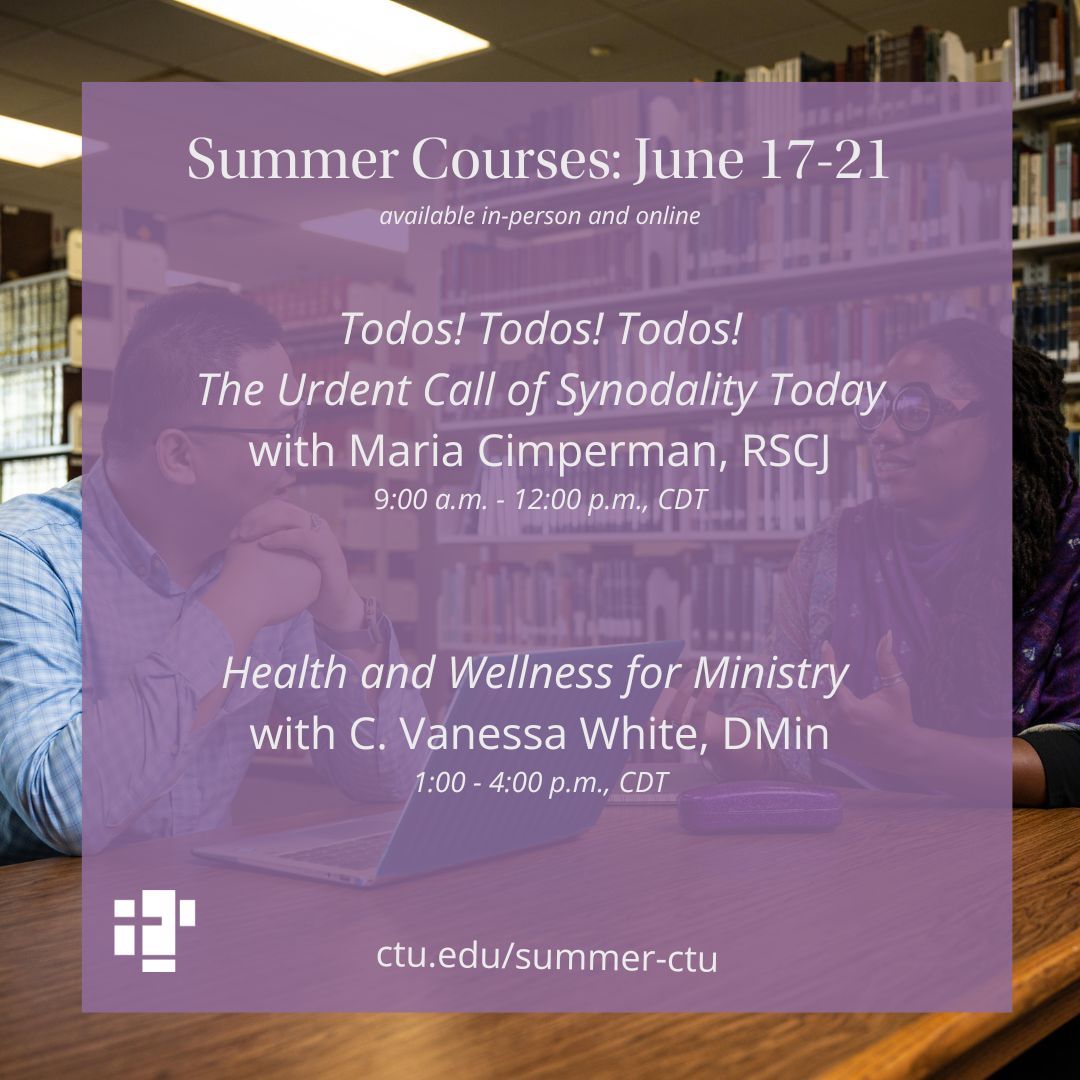 Thinking about ways to take care of yourself as a minister? Wishing you knew more about what it looks like to be a synodal church? Join us this summer for these conversations! Visit buff.ly/3QAEh1P to learn more and register.