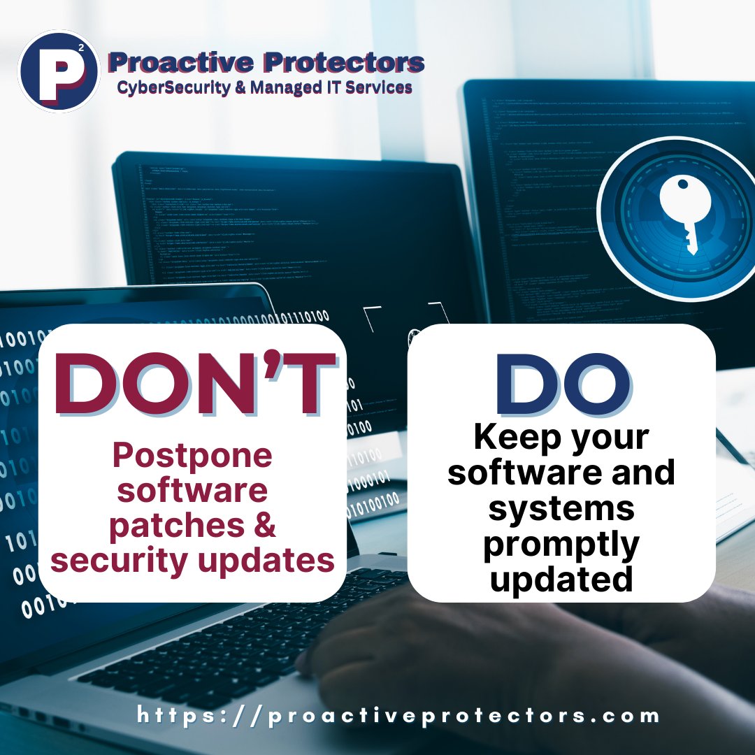 P2_Cyber's tweet image. Updates are the key to safety. P² makes staying updated easy. #SoftwareUpdates #ProactiveProtectors