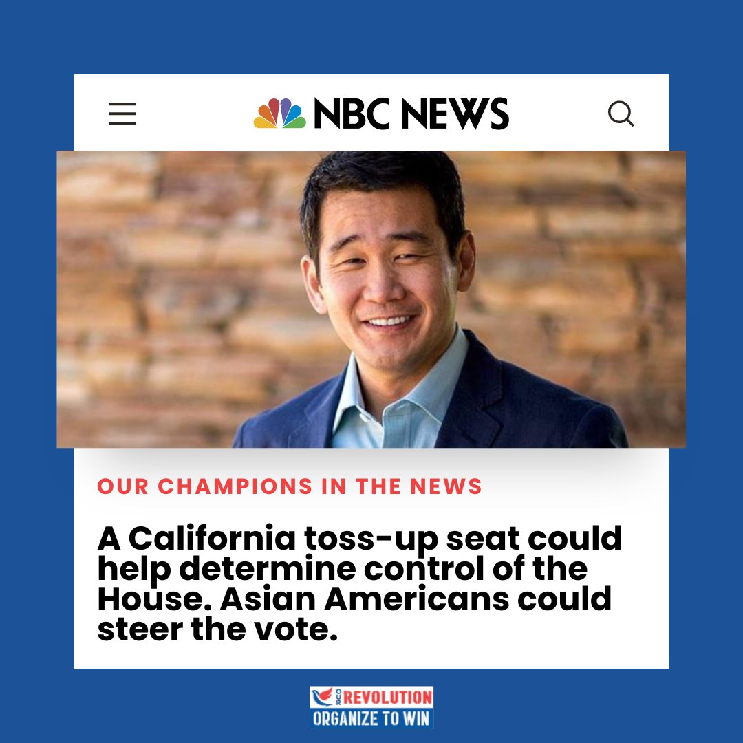 Electing @DaveMinCA in California is going to be crucial - not just for Democrats regaining the majority in the US House, but also for Asian American representation. #CAPol #CA47