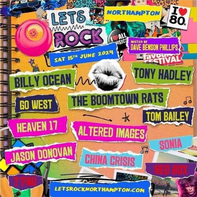 Let's Rock Northampton will take place in grounds of @DelapreAbbey Northampton on Sat 15th June

Lineup includes @MrWongo, @TheTonyHadley, Heaven 17, @caroldecker and T'Pau, @JDonOfficial, @soniaevanssonia & many more

🎫 Tickets on sale from
buff.ly/3HSgJRe