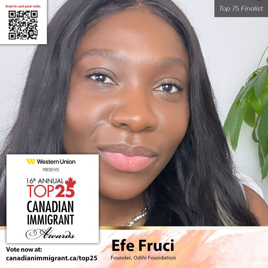 Meet our Top 75 finalist Efe Fruci, founder of Odihi Foundation, a TEDx Speaker & serial entrepreneur. More about the Top 25 Canadian Immigrant Awards presented by @WesternUnion and program partners @WindmillCanada and @COSTI_org at: Canadianimmigrant.ca/top25