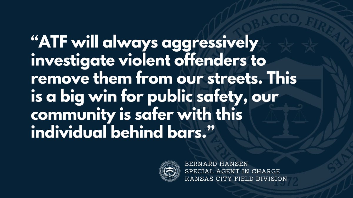 After an @ATFKansasCity, Fairview Heights Police Department, Shiloh Police Department and @PDBelleville investigation, Treveon Ramsey, 21, of Belleville, Illinois, was sentenced to 20 years in prison for his involvement in a string of armed robberies. atf.gov/news/pr/bellev… #ATF