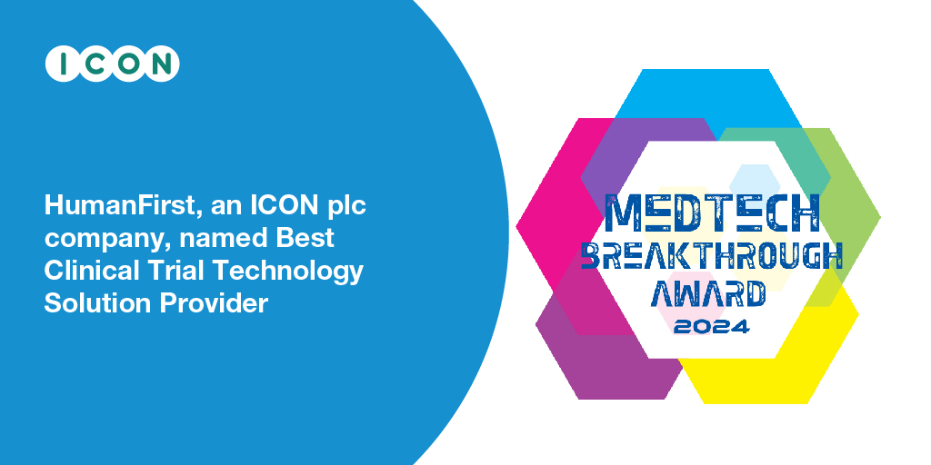HumanFirst, an ICON plc company, has been named Best Clinical Trial Technology Solution Provider at the 2024 MedTech Breakthrough Awards. Learn more at ow.ly/xxQm50RJwHi